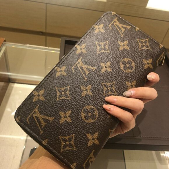 Zip Around Brown Monogram Zippy Wallet - Picture 1 of 7